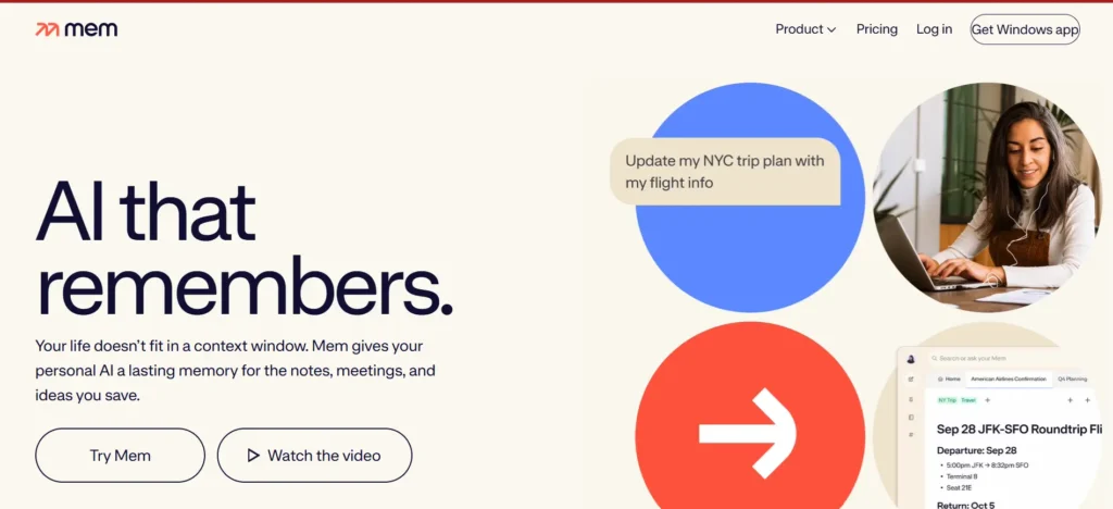 Mem AI, Best AI Note Taking App